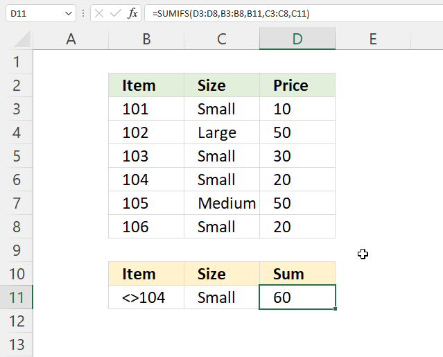 How to use the SUMIFS function multiple criteria
