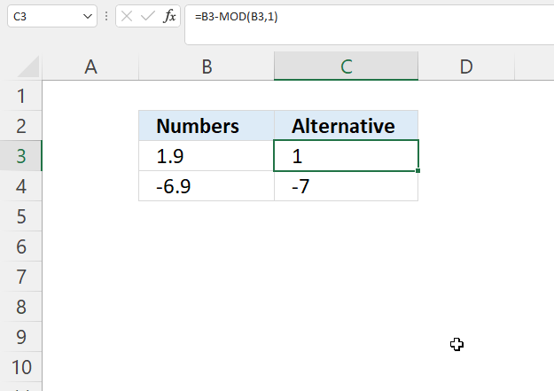 INT function alternative