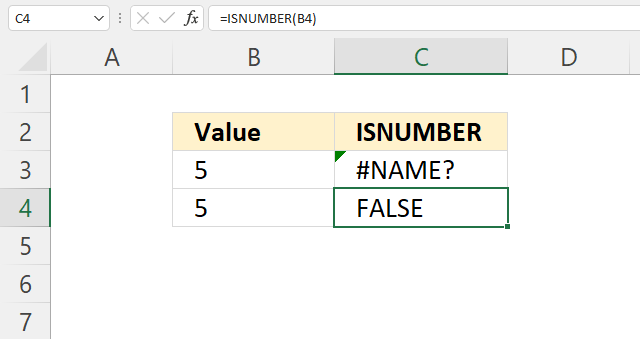 ISNUMBER function not working1