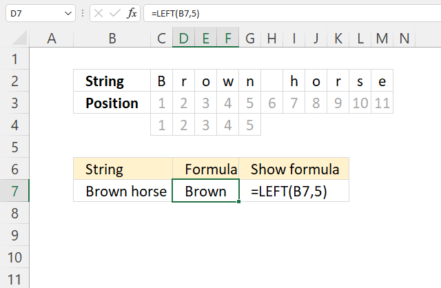 LEFT function example 1