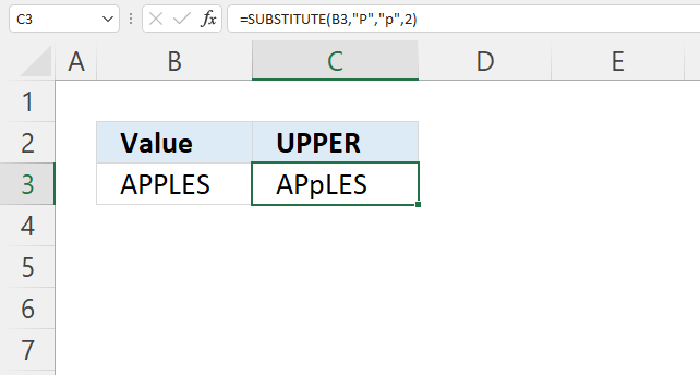 LOWER function given character1