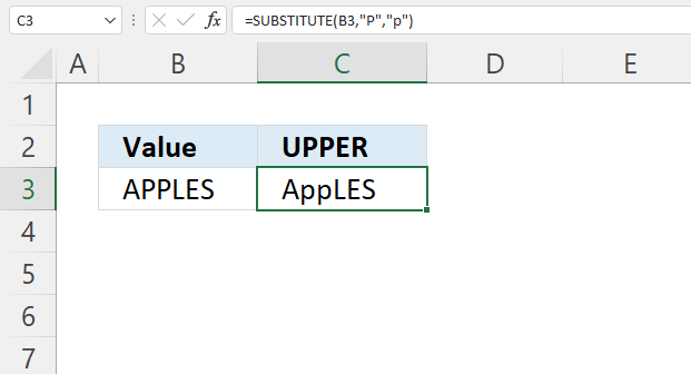 LOWER function given character2