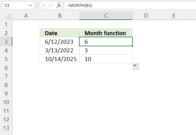 <span class='notranslate'>MONTH</span> function