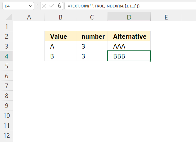 REPT function alt2