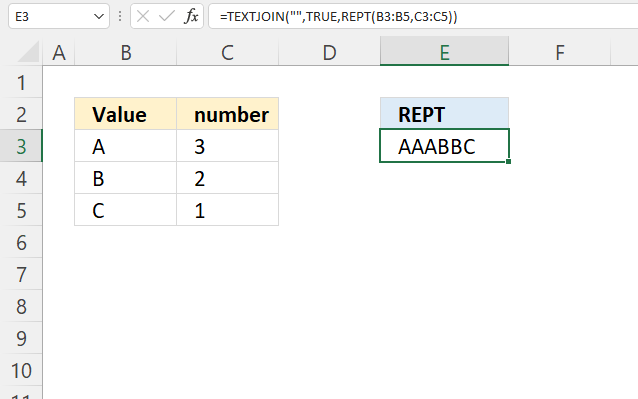 REPT function array1