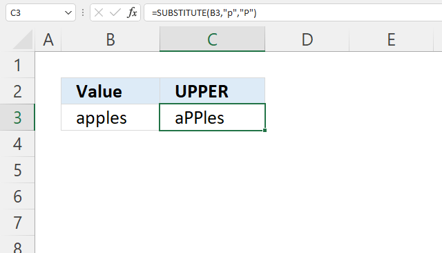 UPPER function given character1