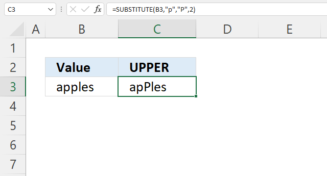 UPPER function given character2