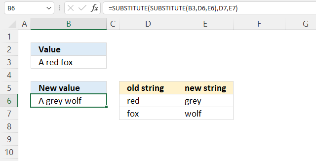 substitute function multiple values1