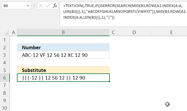 substitute letters with a given character