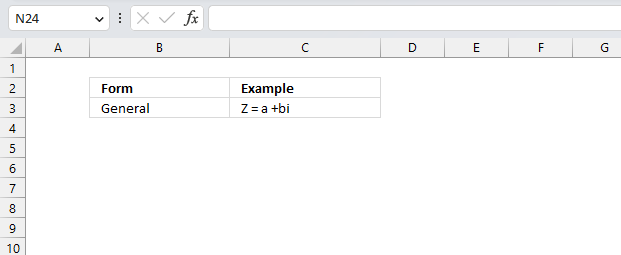 COMPLEX function general form