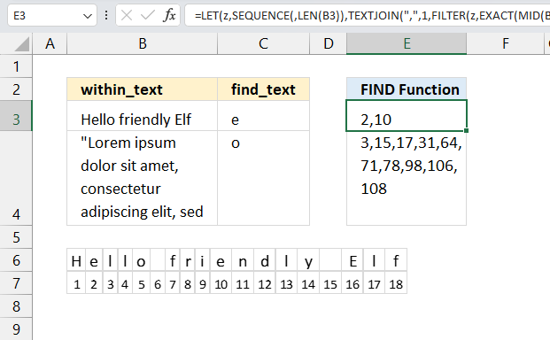 FIND function returns all positions of a given substring2