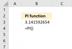 How to use the PI function