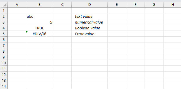 ISTEXT function text values