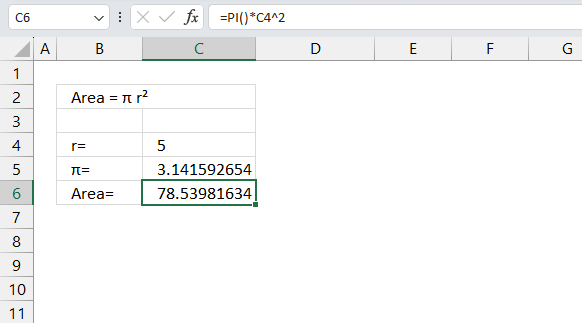 Pi function calculate area1