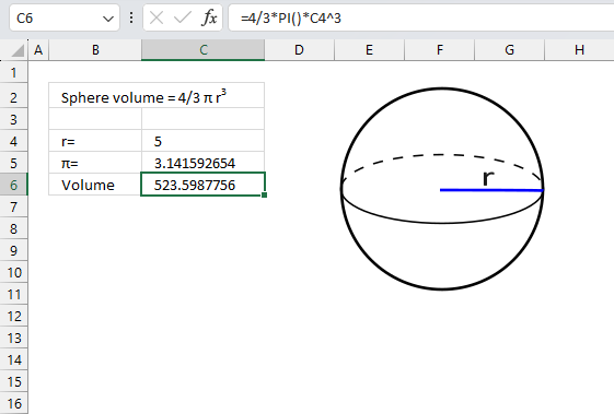 Volume of a sphere