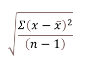 How to use the STDEV.S function math formula
