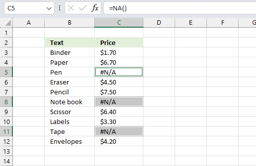 NA function fill emptry cells3