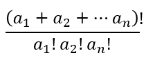 MULTINOMIAL function formula