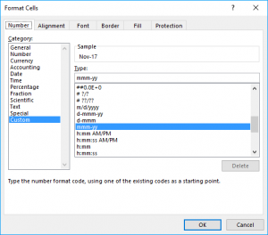 How to position month and year between chart tick marks