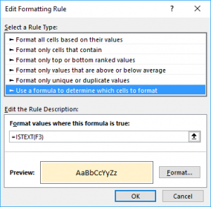 Working with Conditional Formatting formulas