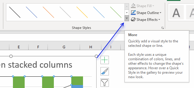 Add Series Lines To Stacked Bar Chart