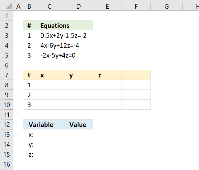 Solve linear equations formulas1