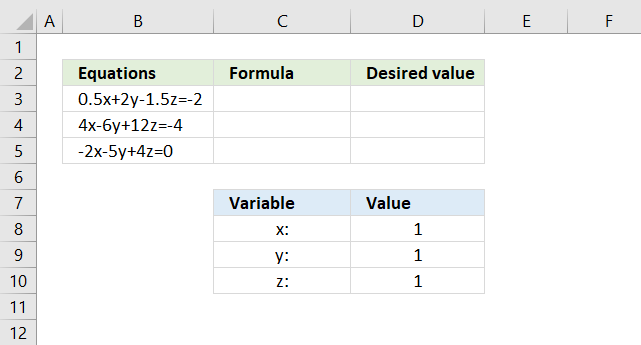 Solve linear equations solver1