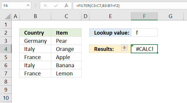 Filter function calc error 1