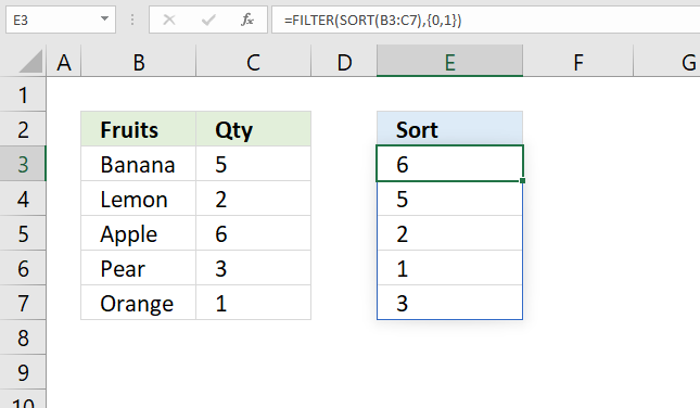 sort function sort based on an adjacent column 1