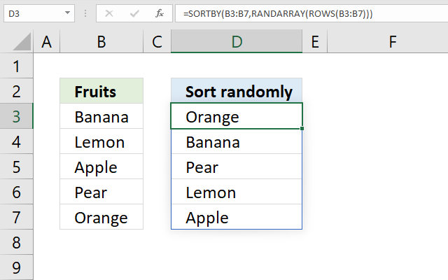 sort function sort randomly1