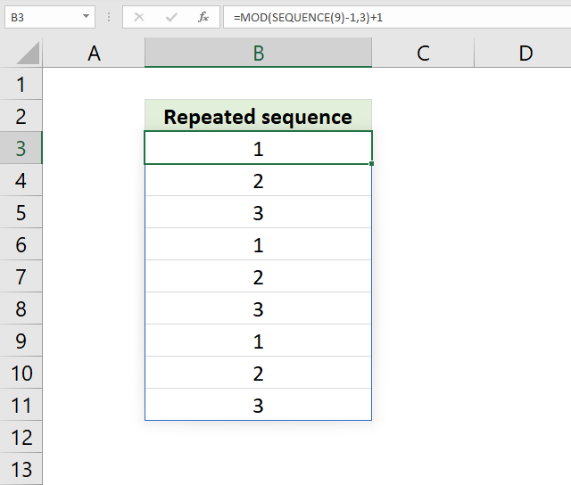 <span class='notranslate'>SEQUENCE</span> function repeated sequence