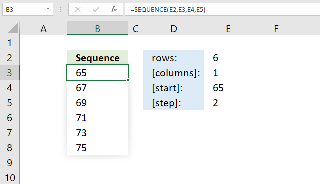 SEQUENCE function