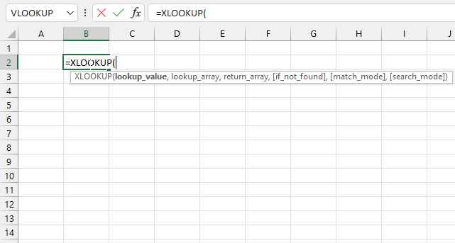 How to use the XLOOKUP function syntax