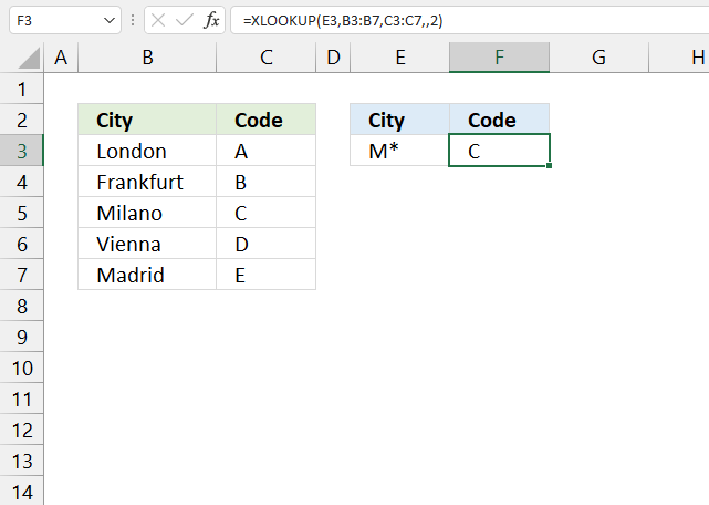 How to use the XLOOKUP function wildcard lookup lookup