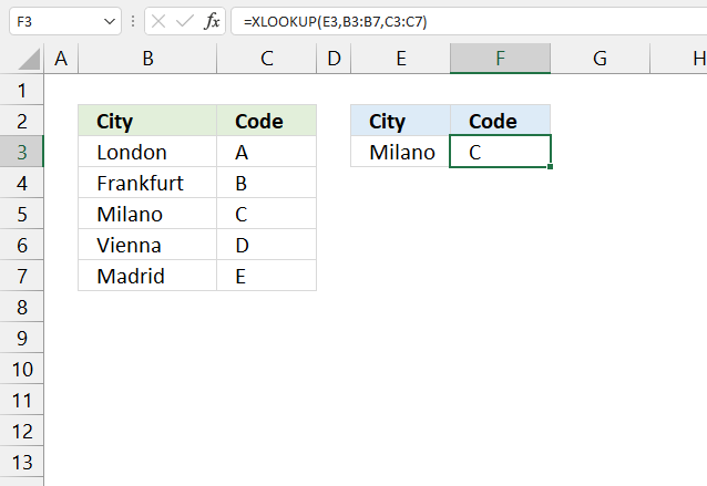 How to use the XLOOKUP function