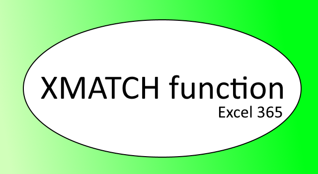 How to use the XMATCH function