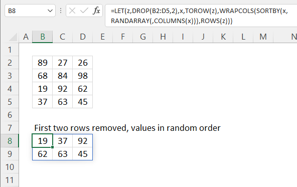 DROP function random order 1