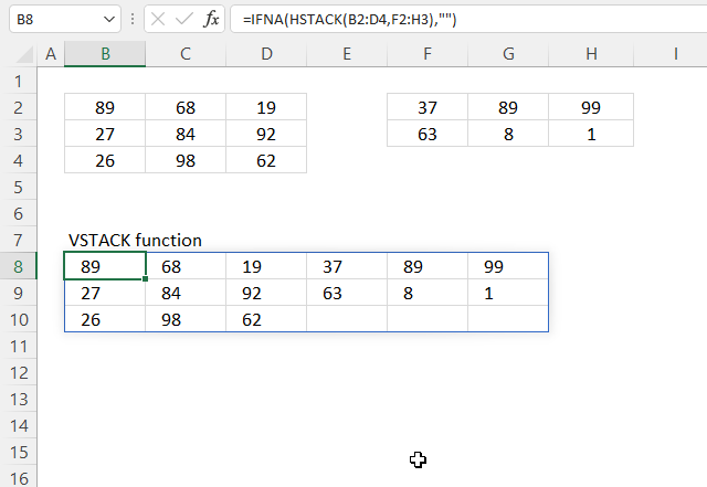 HSTACK function IFNA function