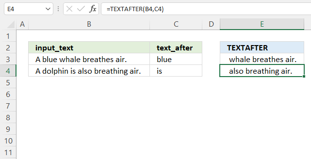 TEXTAFTER Function example1