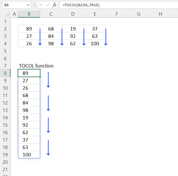 TOCOL function example2