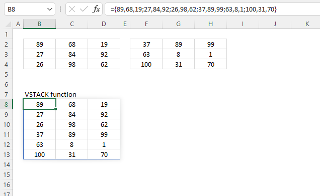 VSTACK function alternative