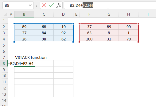 VSTACK function alternative1