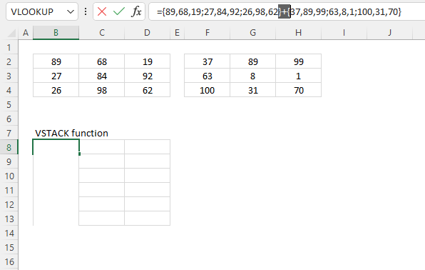 VSTACK function alternative4