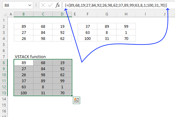 VSTACK function array formulapng