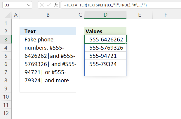 Extract multiple values between two given strings1