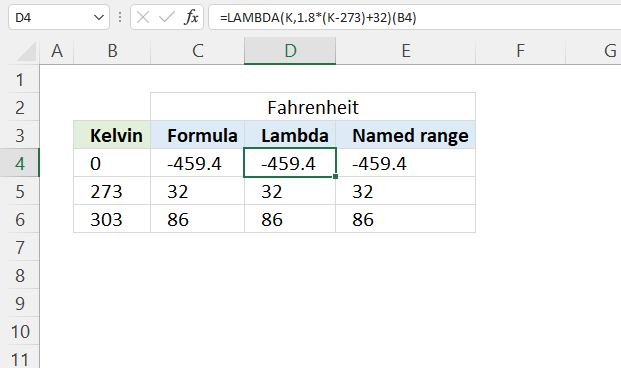 How to use the LAMBDA function LAMBDA
