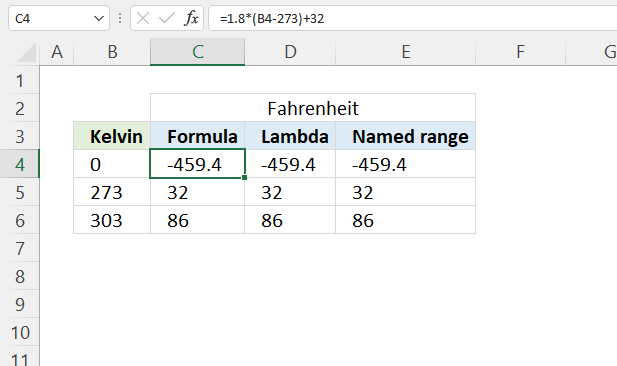 How to use the LAMBDA function formula 1