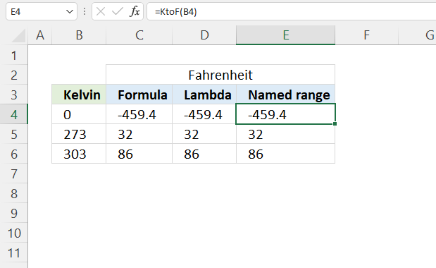 How to use the LAMBDA function