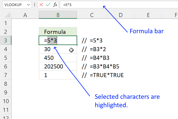 How to use the asterisk character F9