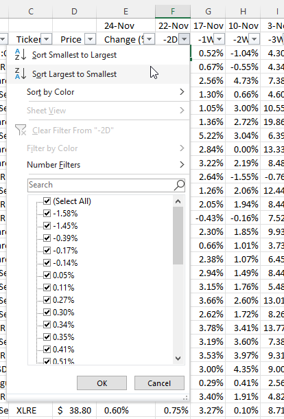 Apply autofilter to table3